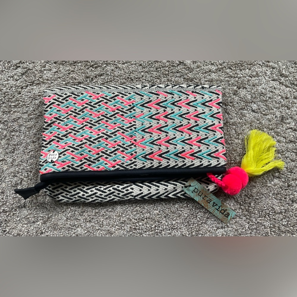 Pura Vida - NWT embroidered clutch